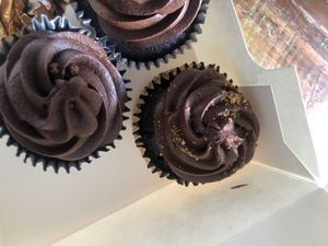 Chocolate orange cupcakes, vegan and gluten free! Yummy 😀 at Blackberries Pattisserie in Houghton-le-spring