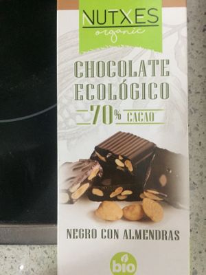 70% dark chocolate  at Veganizan in Valencia