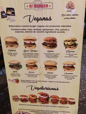 Menu  at H Burger in Gran Canaria