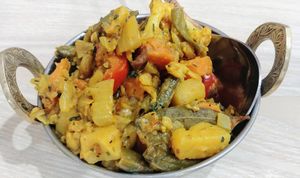 Mixed vegetable curry at Pardesi Vaishno Dhaba in Dandenong