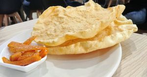 Papadums at Pardesi Vaishno Dhaba in Dandenong