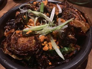 Brussels sprouts at Decadent Ales + Hapa in Mamaroneck