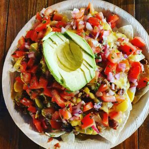 Vegan nachos at Paper Moon in Annerley