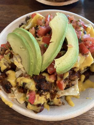 Nachos with cumin mince at Paper Moon in Annerley