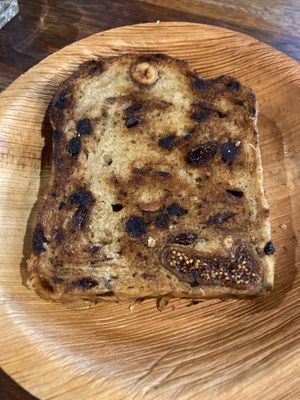 Fruit toast at Paper Moon in Annerley