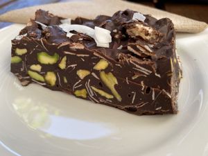 Rocky Road was reportedly tasty although could’ve done with half the size  at Paper Moon in Annerley