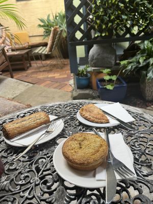 Our pie selection   at Paper Moon in Annerley