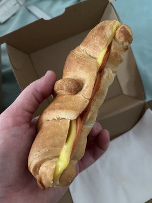 Ham and cheese croissant   at Paper Moon in Annerley