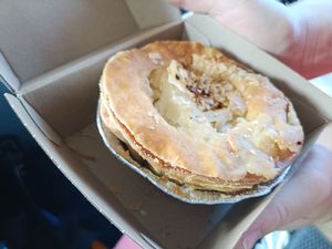 Gluten free sweet potato satay pie at Paper Moon in Annerley