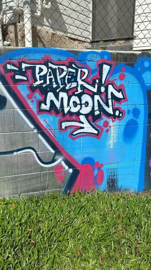 Paper moon sign  at Paper Moon in Annerley