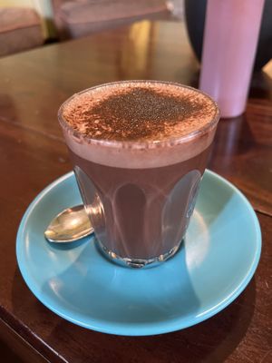 Soy hot chocolate   at Paper Moon in Annerley
