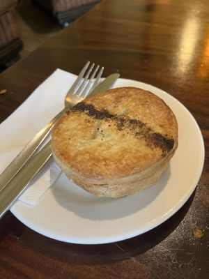 Steak and pepper pie  at Paper Moon in Annerley