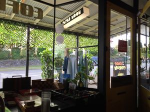 From inside the front  at Paper Moon in Annerley