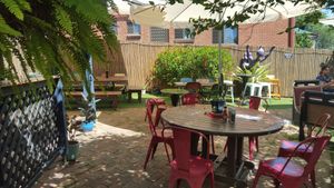 Outdoor area at Paper Moon in Annerley