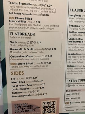 Menu  at Bella Italia in York