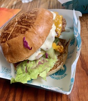 Truffle Shuffle Burger at Vegan Vice in Cambridge