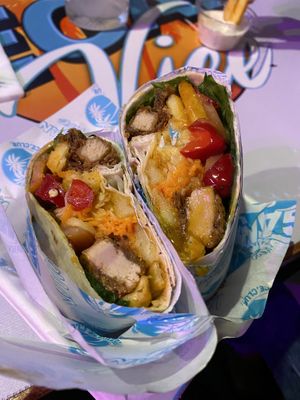 hot sweet chilli wrap  at Vegan Vice in Cambridge