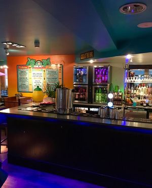 The cocktail bar at Vegan Vice in Cambridge