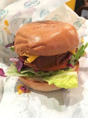 Truffle Shuffle Burger at Vegan Vice in Cambridge