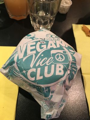 Truffle Shuffle Burger at Vegan Vice in Cambridge