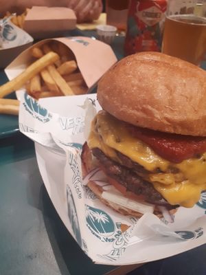 The Doublebanger from the secret menu   at Vegan Vice in Cambridge