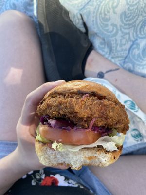 So thick and juicy  at Vegan Vice in Cambridge