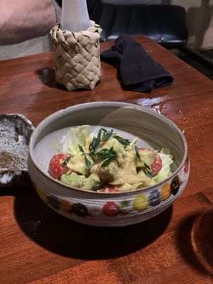 Avocado salad  at Shimabukuro in Naha