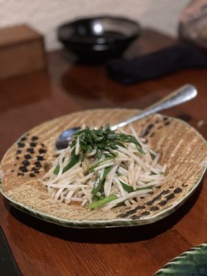 Bean sprout stirfry   at Shimabukuro in Naha