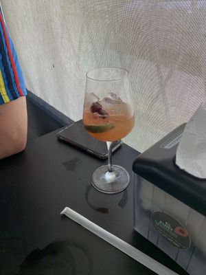 White sangria  at El Punto Vegano in Catano