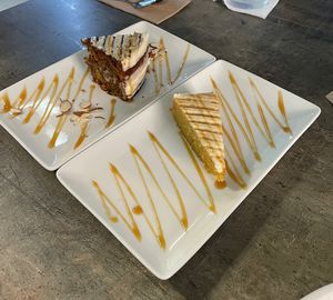 Carrot cake and lemon cake   at El Punto Vegano in Catano