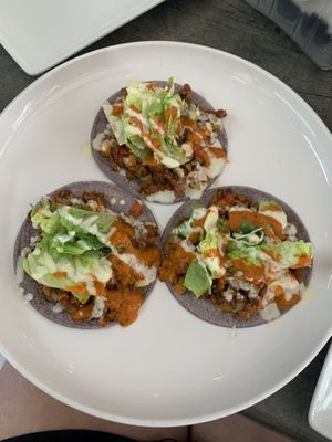 Veggie tacos  at El Punto Vegano in Catano