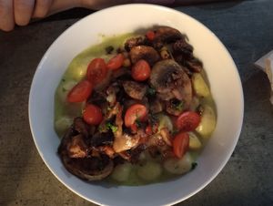 Gnocci at El Punto Vegano in Catano