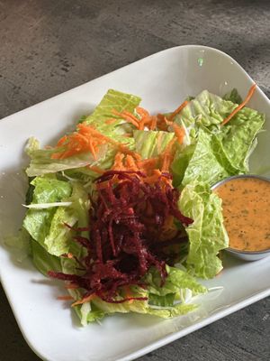 Salad w/ red pepper dressingg  at El Punto Vegano in Catano