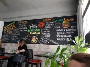 Non lunch menu at El Punto Vegano in Catano