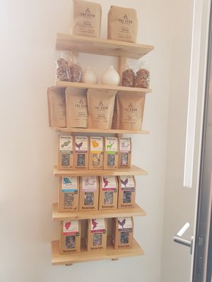 Coffee and tea pigs at Bloom in Luxembourg City