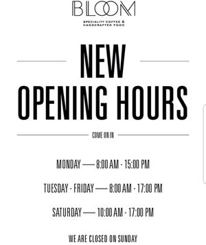 New opening hours at Bloom in Luxembourg City