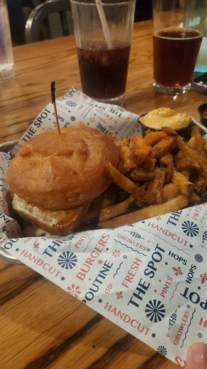 Thai chicken burger at The Hops Spot in Syracuse