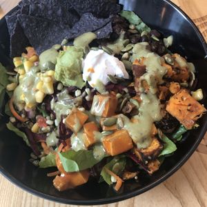 Aztec salad bowl, very filling  at Copper Branch - Robert Bourassa in Montreal