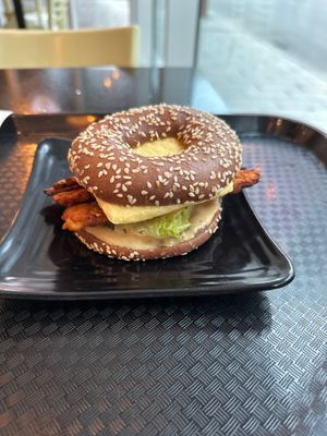 Egg tempeh bagel   at Copper Branch - Robert Bourassa in Montreal