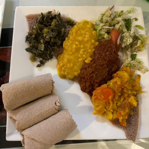veg platter   at Addis in San Diego