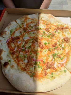 Large vegan buffalo 🤷‍♀️ at Sizzle Pie in Reno