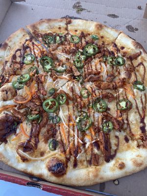 Bahn Mi Pizza with Soy curls (July Special)  at Sizzle Pie in Reno
