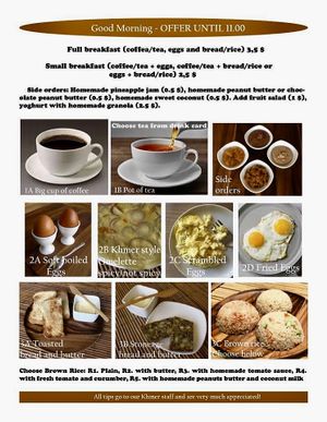 Brunch and Lunch at Papa's  in Kampot