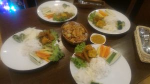 Nasi lalapan (Vegetarian rise)  at LN Fortunate Coffee in Pekanbaru