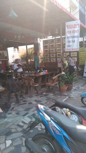 A lot vegetarian options at Saifon Guesthouse in Ayutthaya