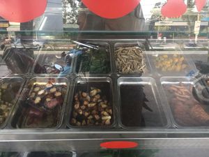 Typical vietnamese chay buffet at Com Chay Tam  in Can Tho