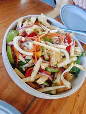 Spicy apple salad at Very Good in Pak Nam Pran