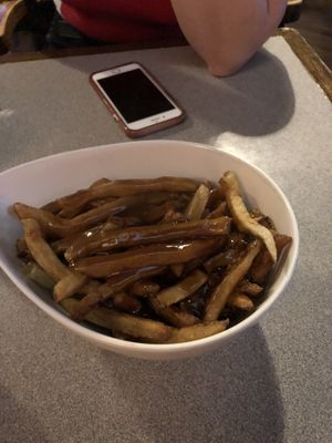 average gravy covered fries at The Rhino in Toronto