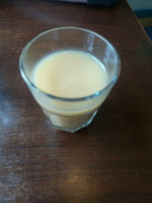 White smoothie - Apple, pear and banana at Caffe Letterario Gatta Nera in Bray