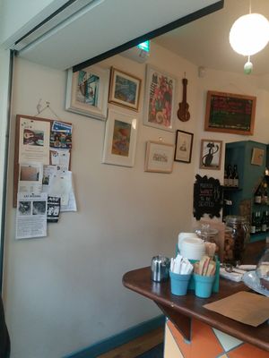 Entrance at Caffe Letterario Gatta Nera in Bray